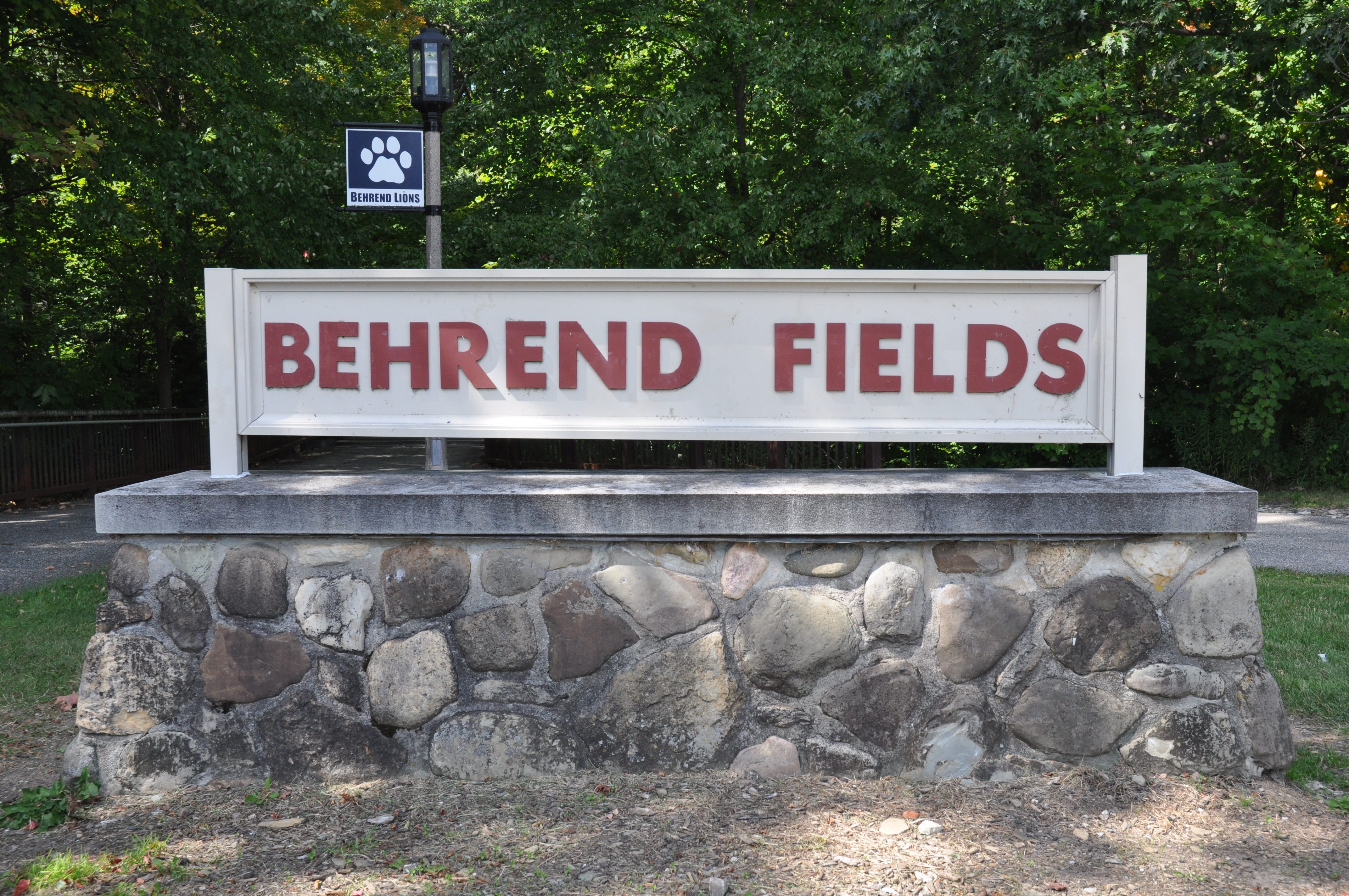 Sign for Behrend Fields